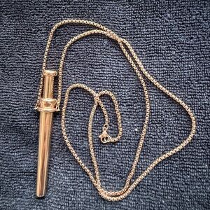Incognito Rose Gold Bump Straw Ergono Designed (Snogo Style) Necklace Pendant